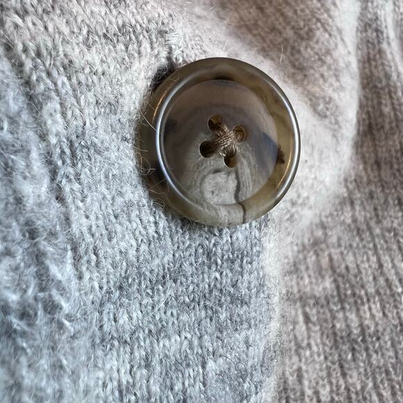 J.Crew Alpaca and Wool Blend Crop Party Sweater Button Down in Gray Women’s XS - Picture 5 of 7